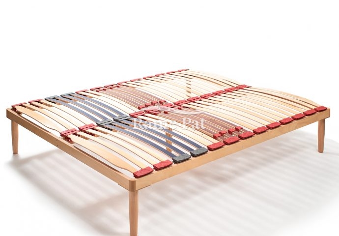 Somiera pentru pat dublu cu amortizoare, din lemn de fag RDS 190 x 180 cm