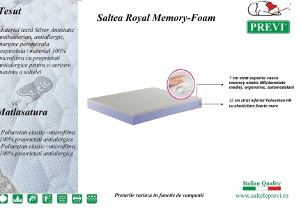 Saltea Royal cu spuma memory 200 x 140 cm