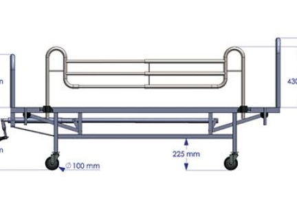 Set format din pat de spital electric cu 2 motoare TM-D 4077S si saltea