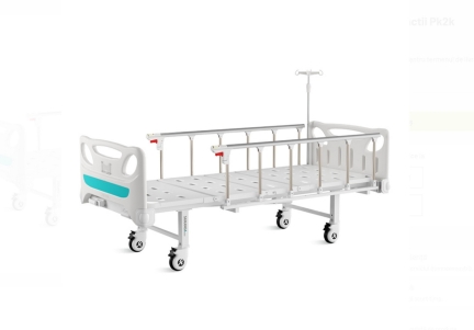 Set din pat de spital mecanic cu 2 functii Pk2k cu saltea