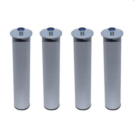 Set 4 picioare metalice gri H 30 cm