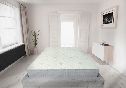 Saltea Ergonomica Memory Aloe Vera cu Husa Fixa 200 x 180 cm