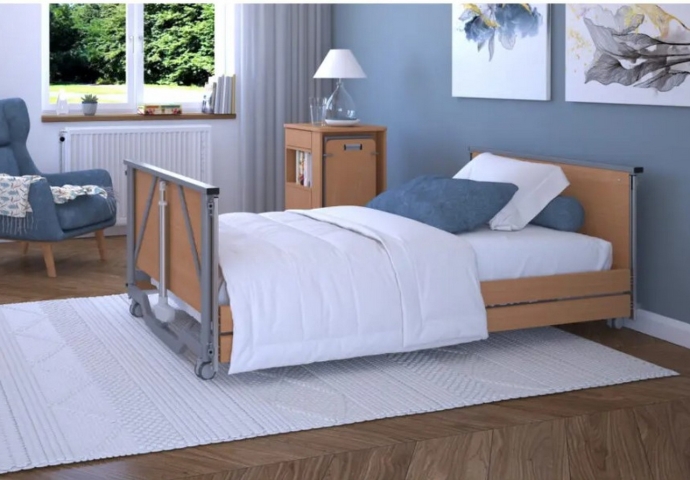 Pat ingrijire la domiciliu, electric, medical, lat, inaltime redusa si 4 motoare Taurus 2 WIDE LOW – 120 cm latime