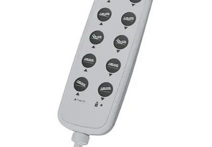 Pat electric pentru ingrijire pacienti, cu 4 motoare, reglabil pe inaltime si pe sectiuni, suport cu maner de sprijin, Taurus 2 WIDE