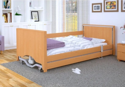 Acasa Ingrijire la domiciliu Pat medical electric pentru ingrijire la domiciliu “Pat de ingrijire si recuperare la domiciliu, electric, cu 4 motoare, roti de 100 mm cu sistem de franare, Taurus 2 LOW LUX “