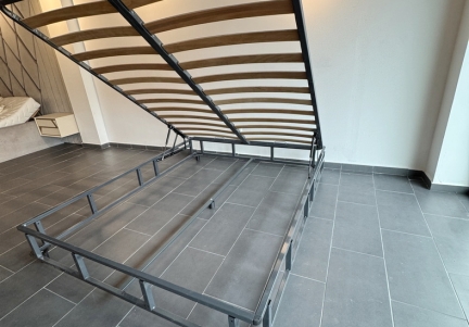 Cadru metalic de pat cu somiera rabatabila 190 x 120 cm