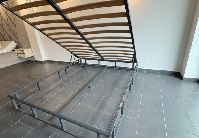 Cadru metalic de pat cu somiera rabatabila 190 x 120 cm