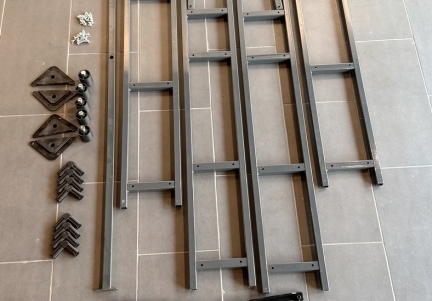 Cadru metalic de pat cu somiera rabatabila 190 x 120 cm