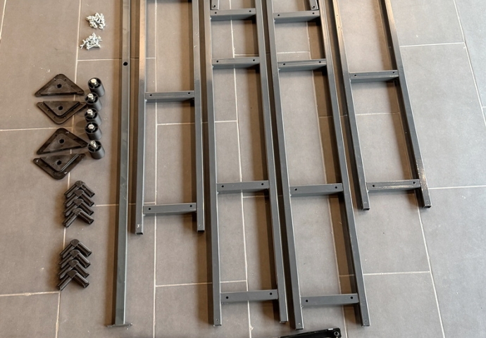 Cadru metalic de pat cu somiera rabatabila 190 x 120 cm