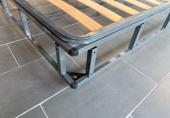 Cadru metalic de pat cu somiera rabatabila 190 x 120 cm