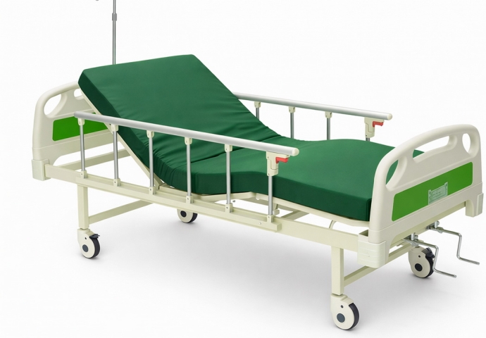 Pat spital mecanic cu 2 functii si saltea PBXB-M2